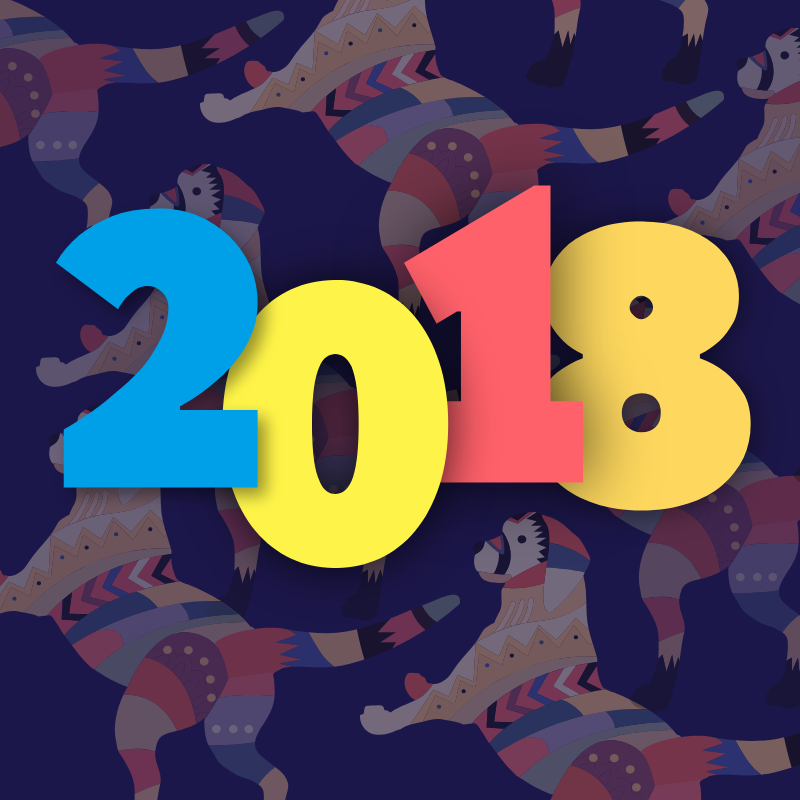 2018新年快乐公众封面小图设计素材