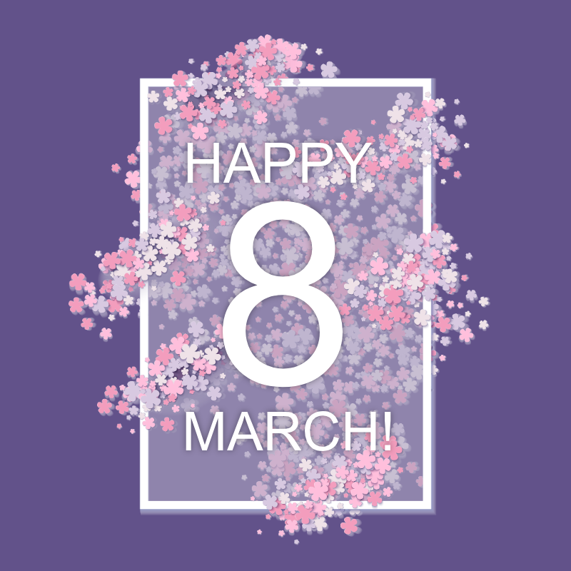 3月8日紫色女神节妇女公众号封面小图