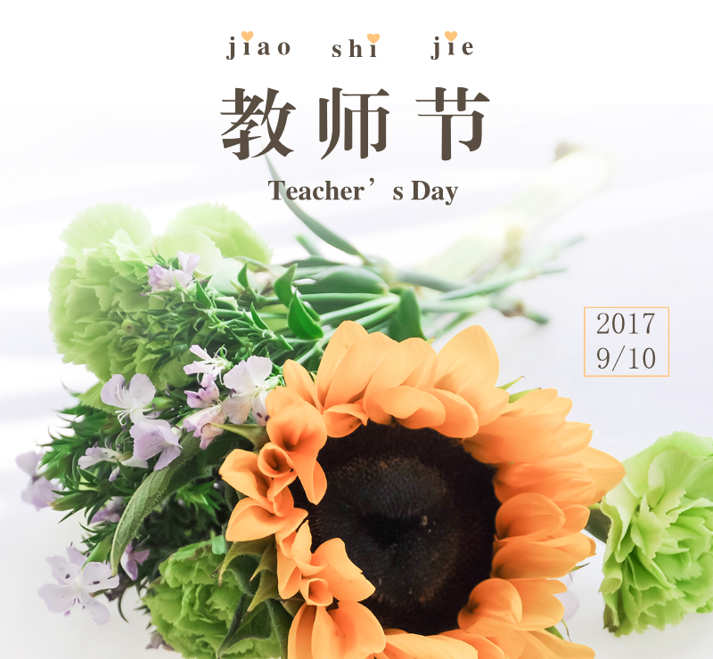 花束向日葵教师节封面